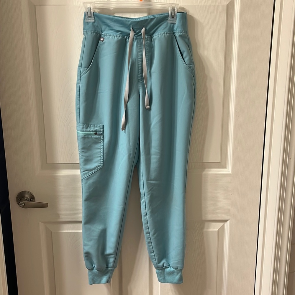 Figs Seaglass High Waisted Zamora Jogger Scrub Pants